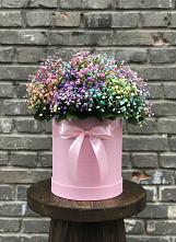 Цветочная композиция из Гипсофила и Розы в шляпной коробке #REPLACE_PRED# Нешукае