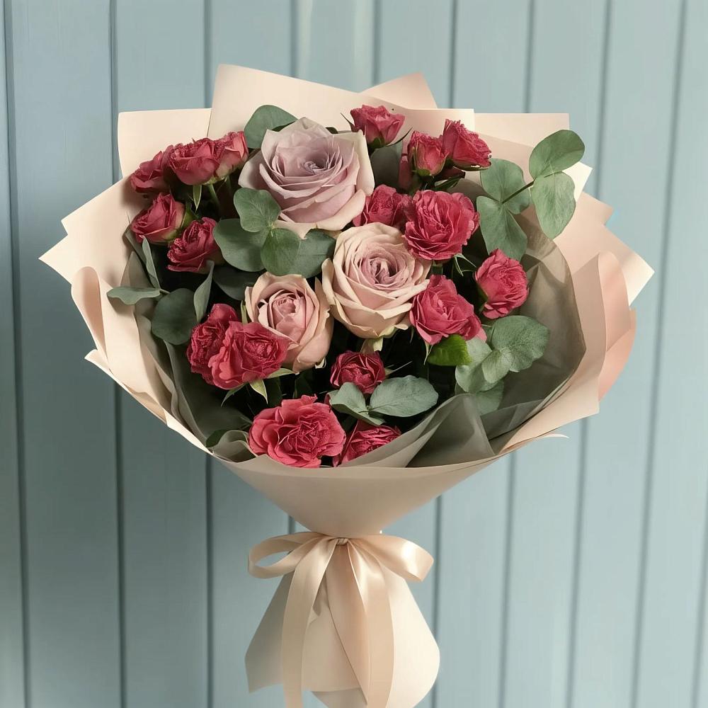 Букет цветов из: Гвоздики и Розы в Нешукае