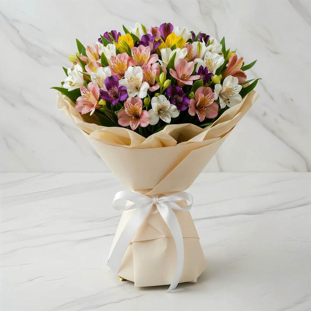 Букет цветов из: Альстромерии в Нешукае