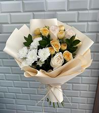 Букет цветов из:  Розы и Хризантемы в Нешукае