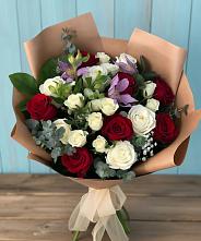 Букет цветов из:  Розы и Альстромерии #REPLACE_PRED# Нешукае