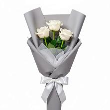 Букет 3 белые розы #REPLACE_PRED# Нешукае