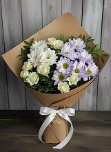 Букет цветов из:  Хризантемы и Розы #REPLACE_PRED# Нешукае