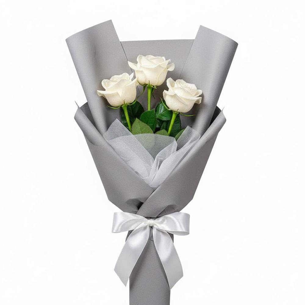 Букет 3 белые розы в Нешукае