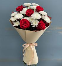 Букет цветов из:  Розы и Хризантемы в Нешукае