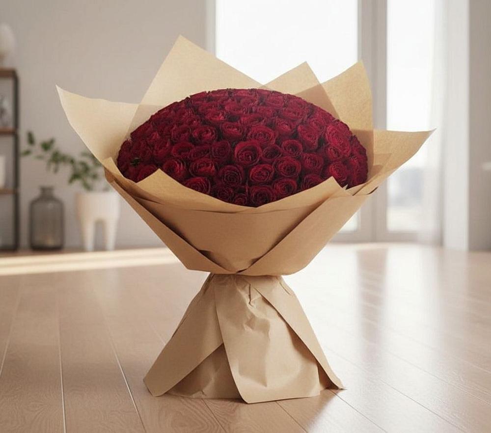 Букет 101 Красная роза в Нешукае