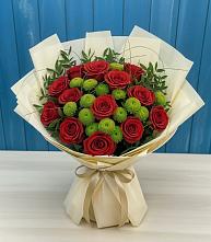 Букет цветов из:  Розы и Хризантемы #REPLACE_PRED# Нешукае