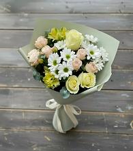 Букет цветов из:  Альстромерии, Розы и Хризантемы в Нешукае