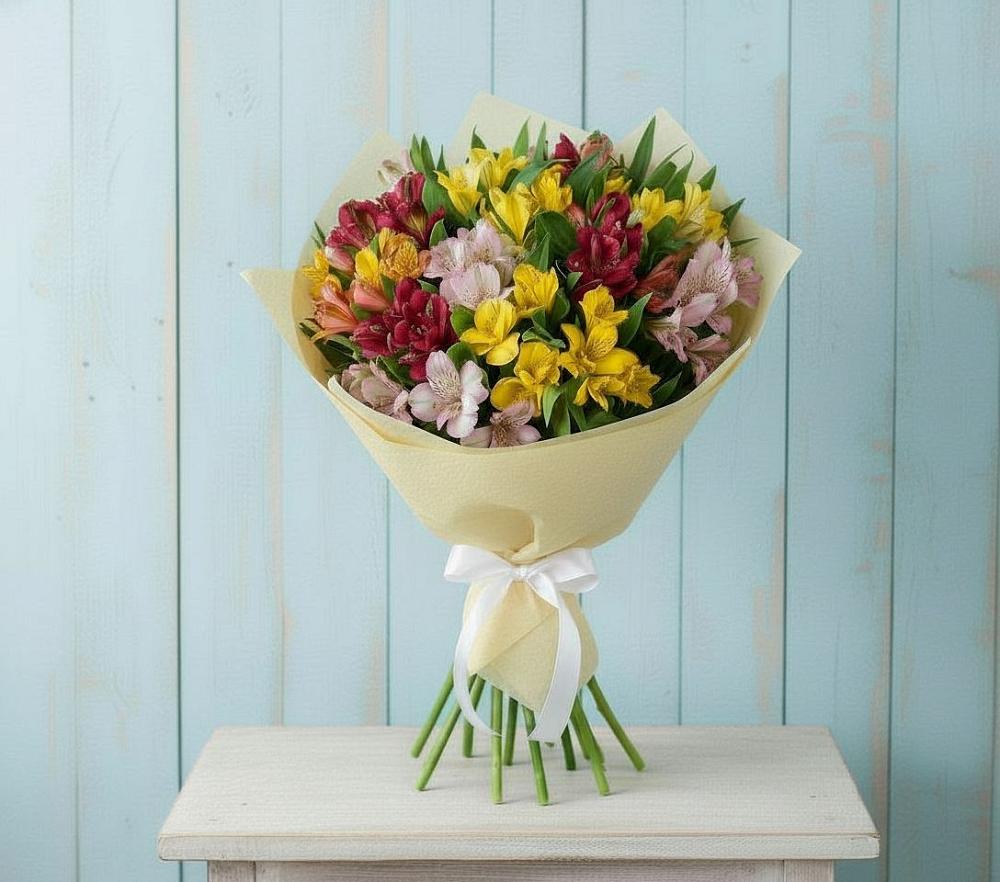 Букет цветов из: Альстромерии в Нешукае