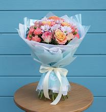 Букет цветов из:  Хризантемы и Розы в Нешукае