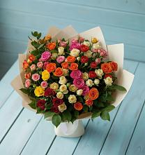 Букет Микс из разноцветных кустовых роз #REPLACE_PRED# Нешукае