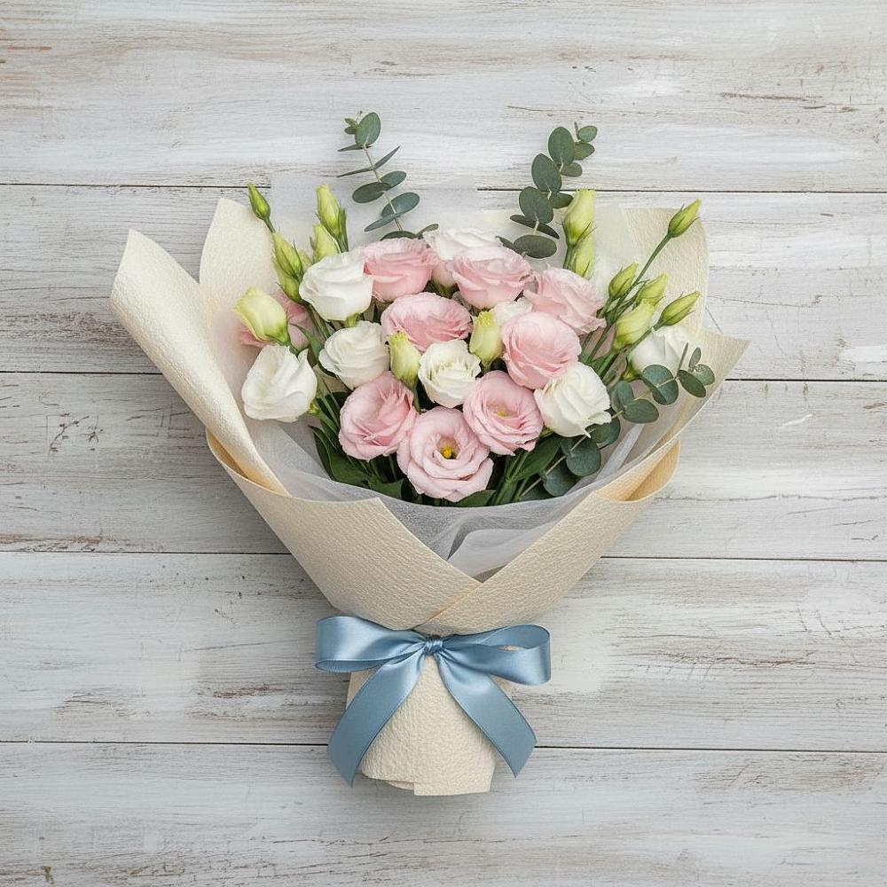 Букет цветов из: Лизиантусы в Нешукае